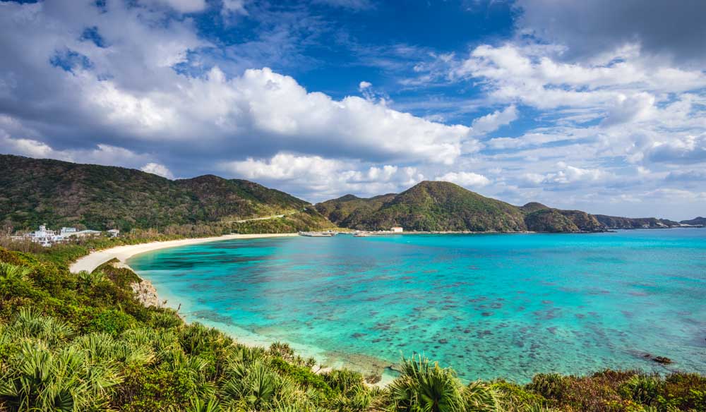 Okinawa tropical beach and islands