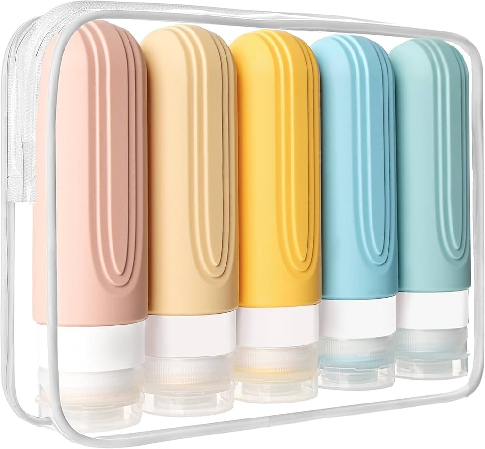 Leak-proof travel toiletry bottles